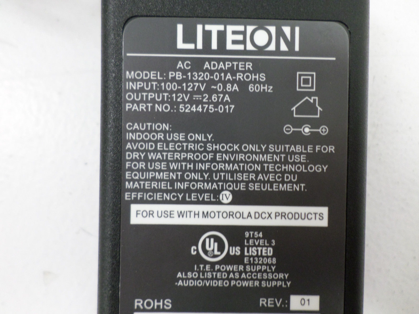 New LITEON PB-1320-01A-ROHS 12V 2.67A 524475-017 AC Adapter